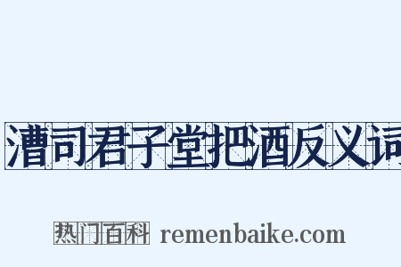 漕司君子堂把酒反义词是什么意思的图片